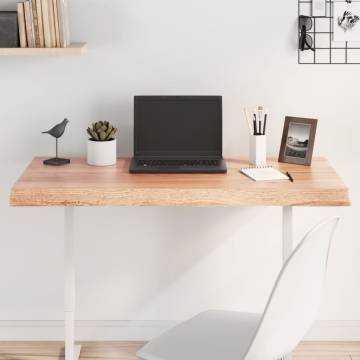 Live Edge Solid Oak Table Top - Light Brown | 100x60 cm