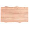 Live Edge Solid Oak Table Top - Light Brown | 100x60 cm