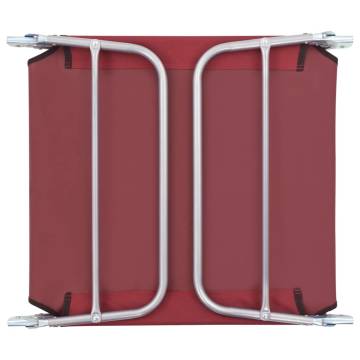 Folding Sun Loungers 2 pcs - Red Steel & Fabric | HipoMarket