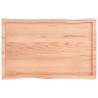 Live Edge Solid Oak Table Top - Light Brown | 100x60 cm