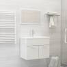 Bathroom Furniture Set High Gloss White Engineered Wood Colour high gloss white Size 60 x 38.5 x 46 cm Number of 1 Number of Pieces 