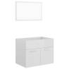 Stylish 2 Piece Bathroom Furniture Set - High Gloss White