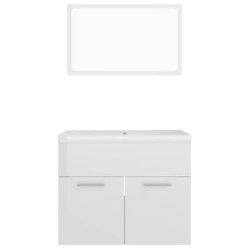 High Gloss White Bathroom Furniture Set - Stylish & Modern