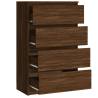 Brown Oak Sideboard - 60x35x98.5 cm Engineered Wood