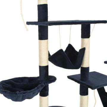 Luxury Cat Tree with Sisal Scratching Posts - Blue 230-250 cm