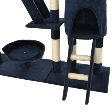 Luxury Cat Tree with Sisal Scratching Posts - Blue 230-250 cm