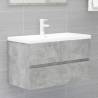 Sink Cabinet with Built-in Basin Concrete Grey Engineered Wood Colour concrete grey Size 80 x 38.5 x 45 cm Quantity in Package 1 Model without faucet & drain 