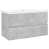 Concrete Grey Sink Cabinet with Built-in Basin | HipoMarket