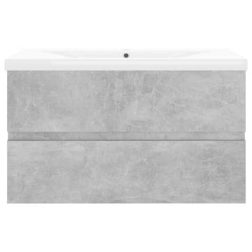 Concrete Grey Sink Cabinet with Built-in Basin | HipoMarket