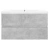 Concrete Grey Sink Cabinet with Built-in Basin | HipoMarket