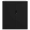 Stylish Black File Cabinet - 79x40x90 cm Steel Storage Solution