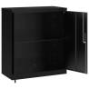 Stylish Black File Cabinet - 79x40x90 cm Steel Storage Solution