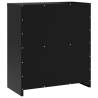 Stylish Black File Cabinet - 79x40x90 cm Steel Storage Solution