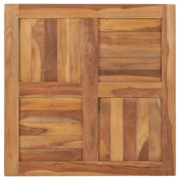 Table Top Solid Teak Wood 70x70 cm | Durable & Stylish