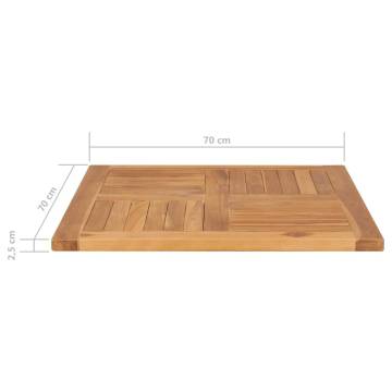 Table Top Solid Teak Wood 70x70 cm | Durable & Stylish