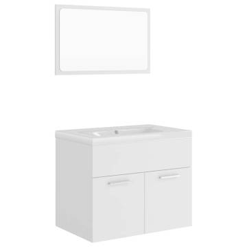 Stylish White Bathroom Furniture Set - Durable & Elegant