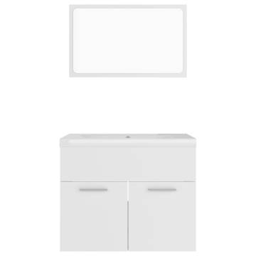 Stylish White Bathroom Furniture Set - Durable & Elegant