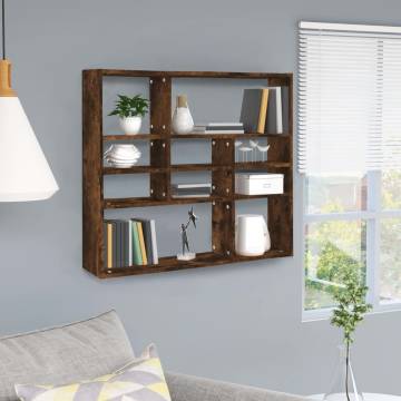 Wall Shelf Smoked Oak 90x16x78 cm - Stylish Storage Solution