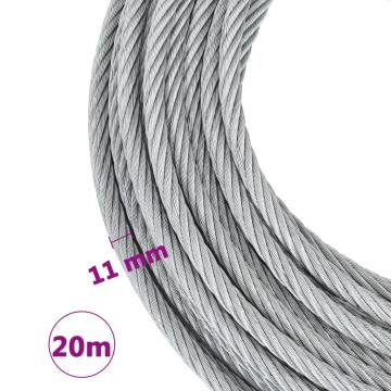 Wire Rope Cable 1600kg 20m - Versatile Steel Solution | HipoMarket