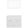 Stylish 2 Piece Bathroom Furniture Set - High Gloss White