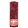 Bolsius Rustic Pillar Candles Shine - Velvet Red (4 pcs)