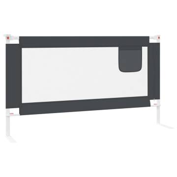 Toddler Safety Bed Rail Dark Grey - Secure & Durable 150x25 cm