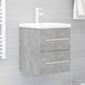 Sink Cabinet with Built-in Basin - Concrete Grey | HipoMarket