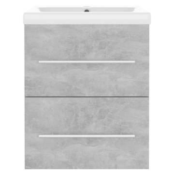 Sink Cabinet with Built-in Basin - Concrete Grey | HipoMarket