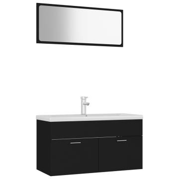 Stylish Black Bathroom Furniture Set | Hipomarket