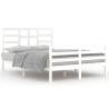 White Solid Wood Bed Frame 140x200 cm | Hipomarket