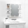 Mirror Cabinet with LED White 70x16.5x60 cm Colour white Quantity in Package 1 