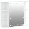 LED Mirror Cabinet with Storage | White 70x16.5x60 cm