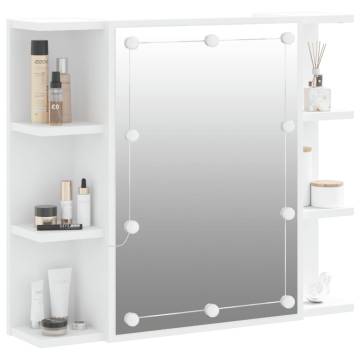 LED Mirror Cabinet with Storage | White 70x16.5x60 cm