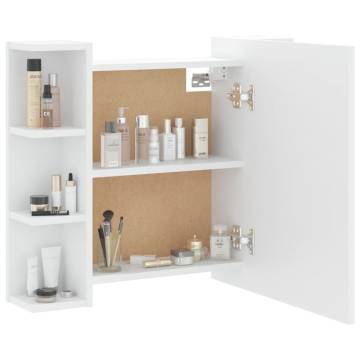 LED Mirror Cabinet with Storage | White 70x16.5x60 cm