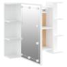 LED Mirror Cabinet with Storage | White 70x16.5x60 cm