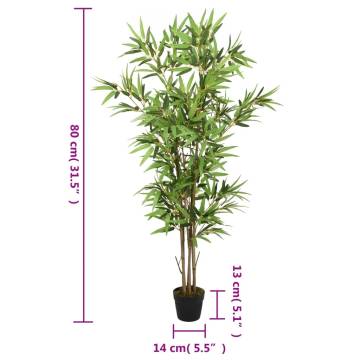 Artificial Bamboo Tree 368 Leaves 80 cm - Green Decor