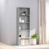 5-Tier Grey Sonoma Book Cabinet - Stylish Storage Solution