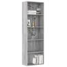 5-Tier Grey Sonoma Book Cabinet - Stylish Storage Solution