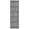 5-Tier Grey Sonoma Book Cabinet - Stylish Storage Solution