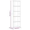 5-Tier Grey Sonoma Book Cabinet - Stylish Storage Solution