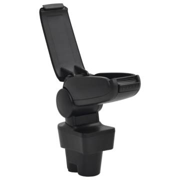 Car Armrest Black - Adjustable Storage Solution 12x36cm