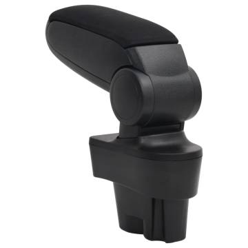 Car Armrest Black - Adjustable Storage Solution 12x36cm