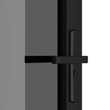 Interior Door 76x201.5 cm Black ESG Glass & Aluminium - Hipomarket