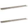 Wall Shelves 2 pcs Concrete Grey - Stylish Storage Solution