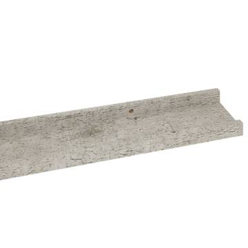 Wall Shelves 2 pcs Concrete Grey - Stylish Storage Solution