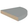 Stylish Floating Corner Shelves - 2 pcs Grey | HipoMarket UK