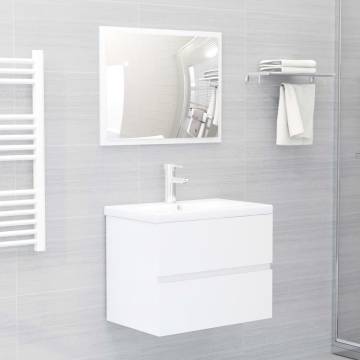 Stylish High Gloss White Bathroom Furniture Set | Hipo Market