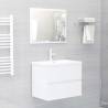 Bathroom Furniture Set High Gloss White Engineered Wood Colour high gloss white Size 60 x 38.5 x 45 cm Model with faucet Number of 1 