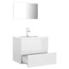 Stylish High Gloss White Bathroom Furniture Set | Hipo Market