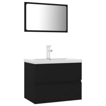 Stylish Black Bathroom Furniture Set - Hipomarket